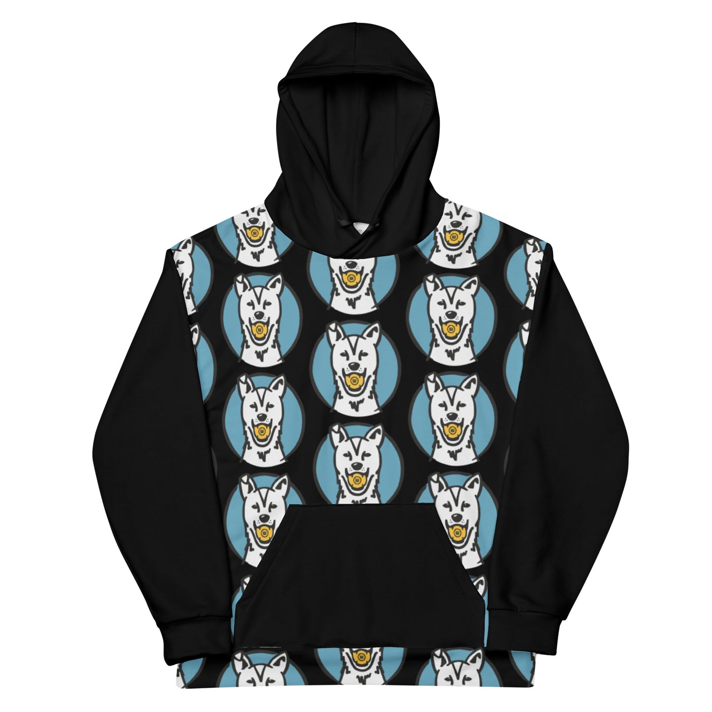 Woofie All-Over Hoodie Black